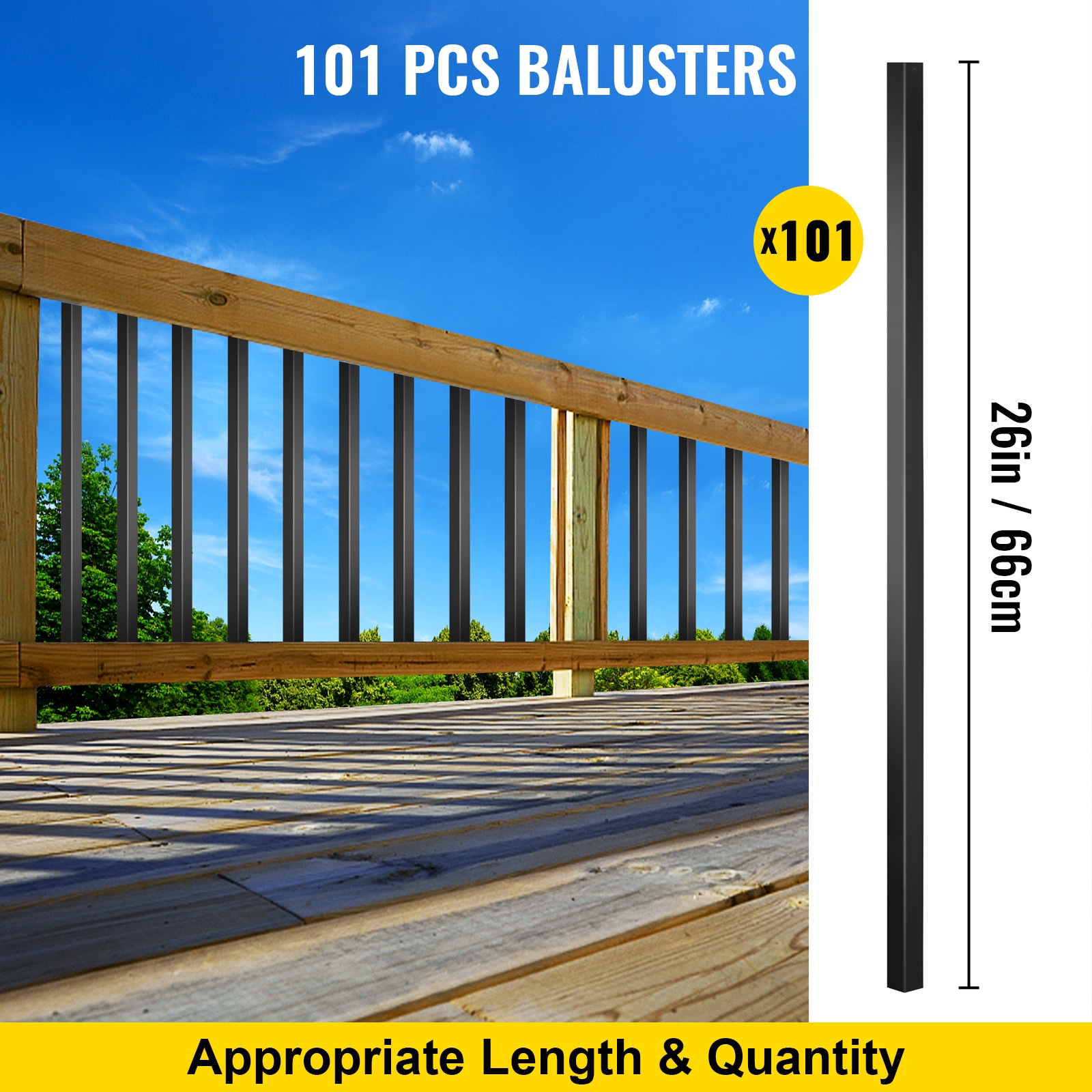 Metal Deck Balusters Aluminum Alloy Spindles For Staircase Railing_voghion.com